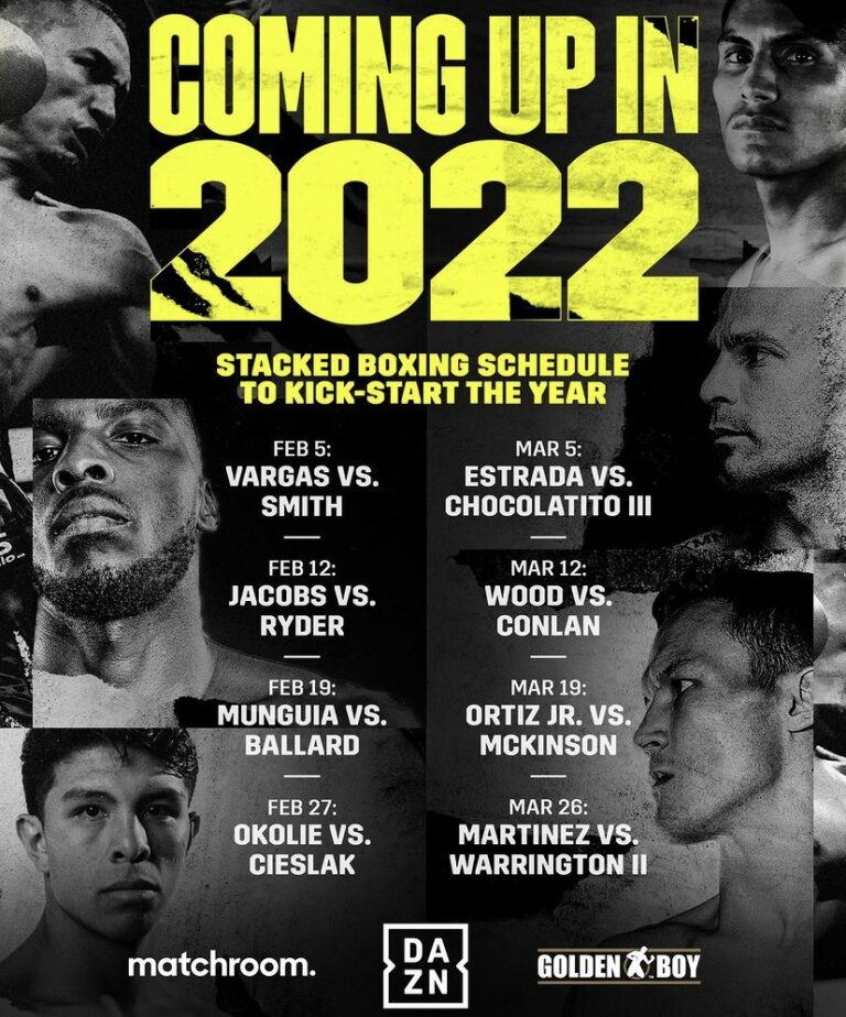 dazn boxing schedule 2022