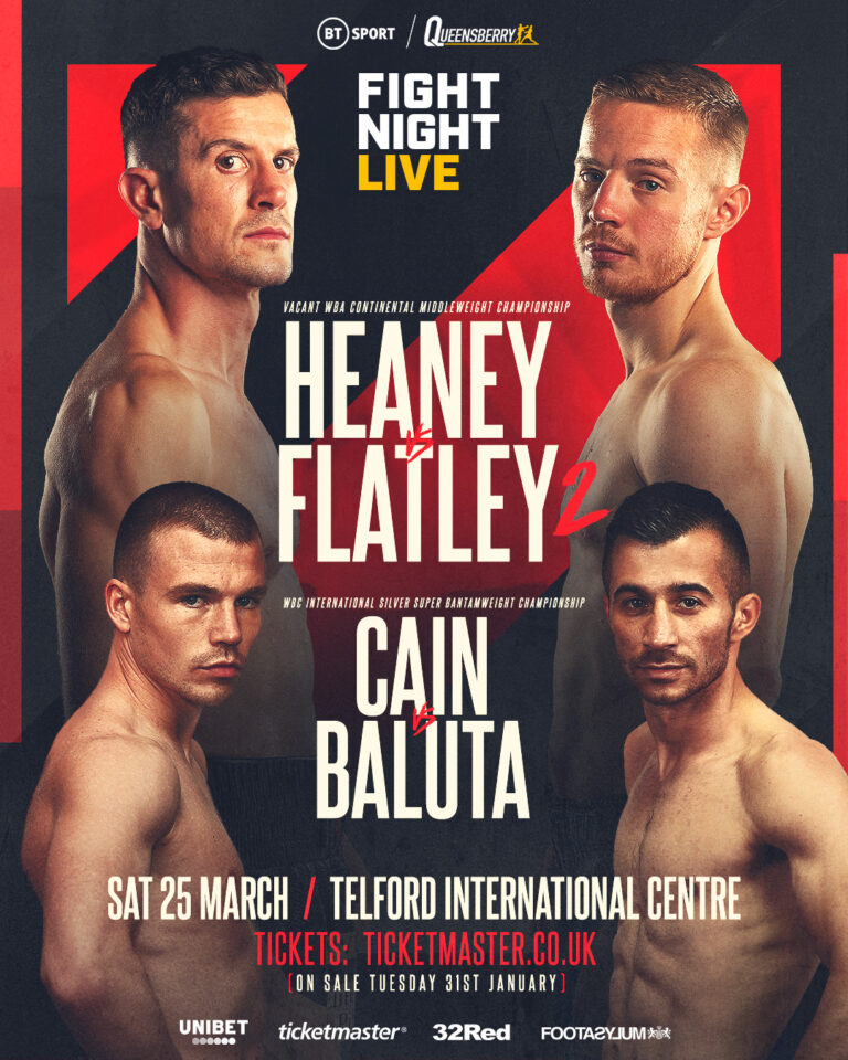 Nathan Heaney-Jack Flatley rematch confirmed for 25 March in Telford ...